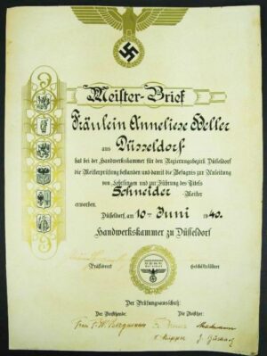 "Cámara de Artesanía de Düsseldorf" de 1940
