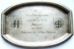 Waffen SS/ Bandeja de Alpaca de la División "Wiking" Regimiento "Westland"