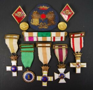 Medallas de un Suboficial del EA, Época Franco