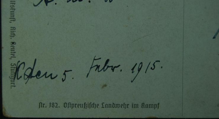 Tarjeta Postal Alemana de 1915