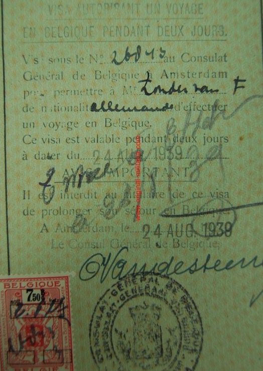 Pasaporte Alemán para un Ciudadano Judío Marcado "J" de 1939