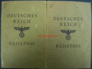 Dos Pasaportes Alemanes de dos Hermanas, 1939
