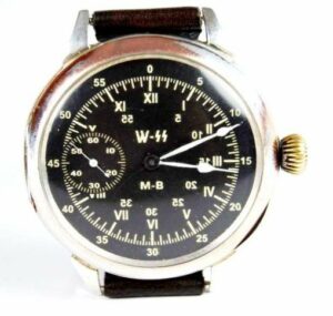 Luftwaffe/Waffen-SS, Reloj de Pulsera de Plata Pre-1939
