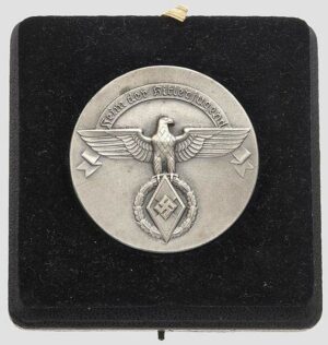 Case with award for the Furthering of the Hitler Youth Hostel Building, Very Rare