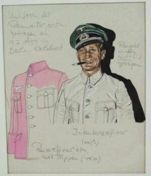 Wehrmacht/ Original Drawing Mixed Media