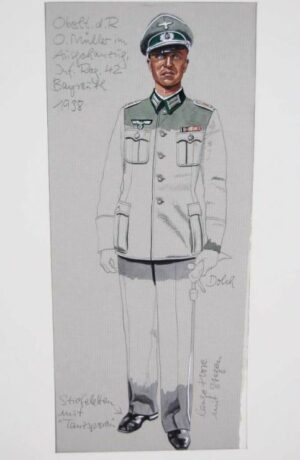 Wehrmacht/ Original Drawing Mixed Media
