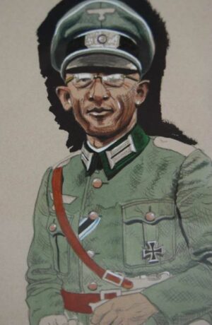 Wehrmacht/ Original Drawing Mixed Media
