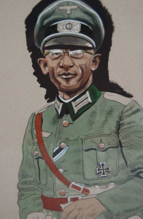 Dibujo Original de Leutnant de Infantería