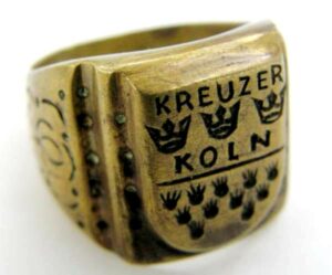 KM/ Anillo de Cobre de un Miembro del "kreuzer koln"