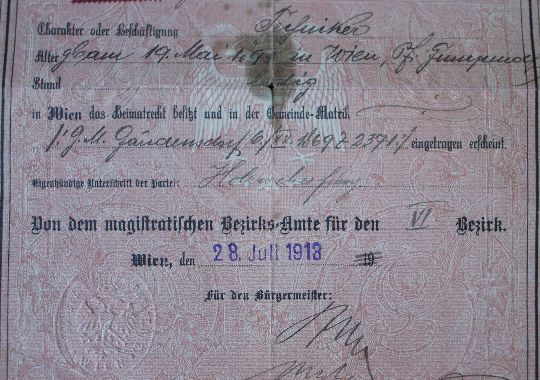 Certificado Alemán ww1.