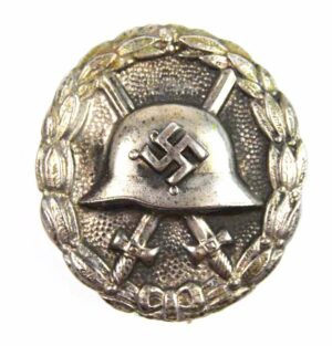 Wehrmacht/ 1ST Pattern Black Wound Badge 1936/39 in Silver, Manufacture "43"