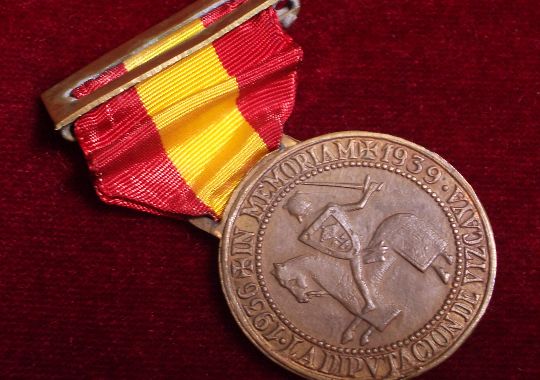 Medalla de Vizcaya, Alzamiento Nacional 1936-1939