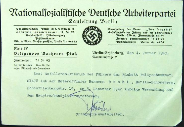 Panzer Jäger/ Lote del Ober Gefreiter "Hermann Röhl"