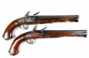 Pareja de Pistolas Alemanas Firmadas "J. Erttel a Dresden" circa 1740