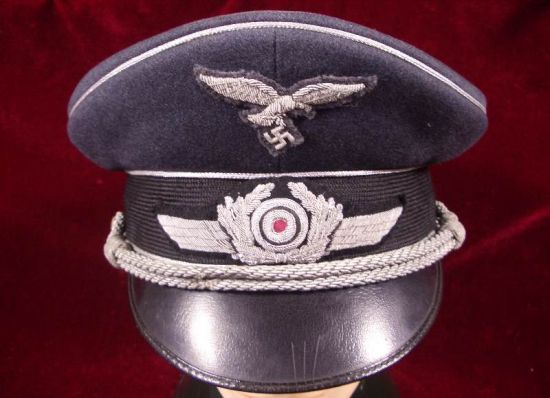 Gorra de Plato (Schirmmützze) de Oficial de Luftwaffe