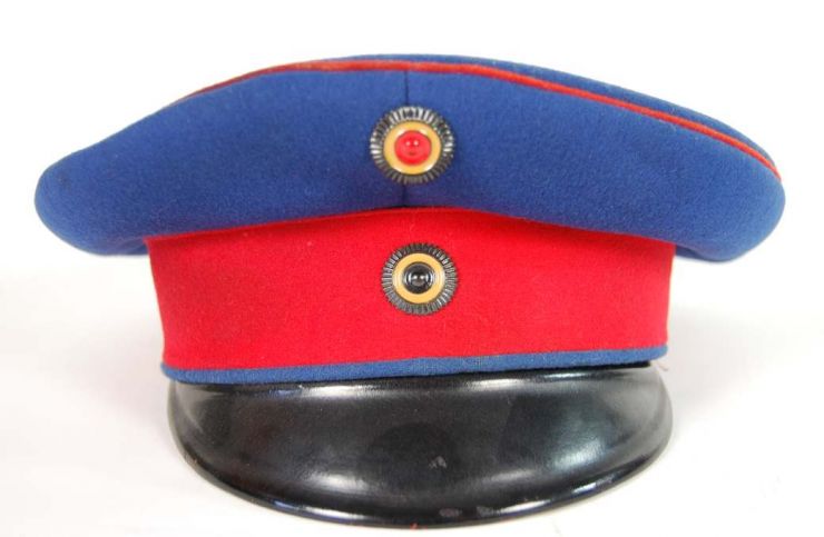 Gorra de Plato Prusiana de Oficial de Infantería