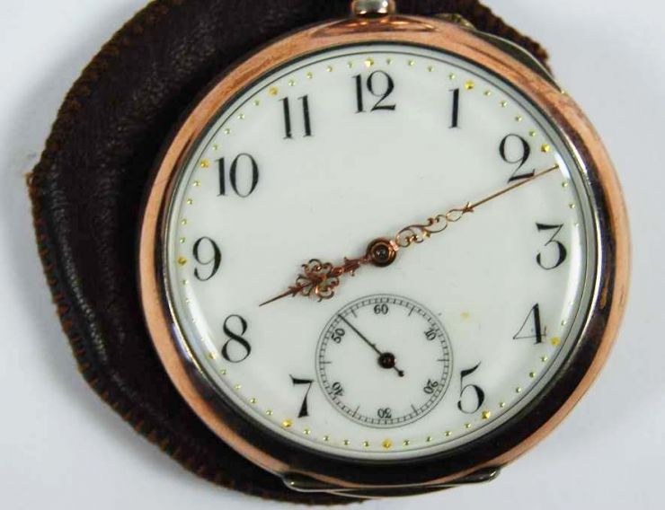 Reloj del General de Caballería Prusiano "F. von Bissing" en oro rosado y Plata