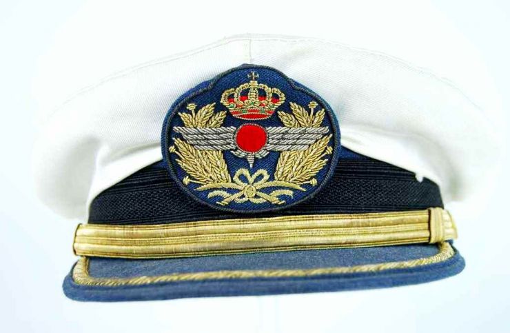 Gorra de Plato de Oficial de Aviación.