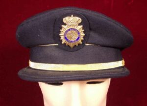 Gorra de Plato de Oficial de la Policía Nacional