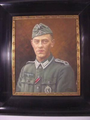 Retrato al Óleo sobre Lienzo de un "Feldwebel"