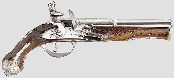 Pistola de Pedernal Italiana de 1720
