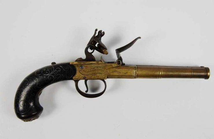 Pistola de Doble Cañón de la Marina Inglesa "Queen Anne" , 1790