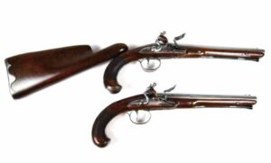 Pareja de Pistolas con Culatín de "Peniet a París" Arcabucero del Rey, circa 1780
