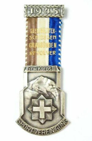 Medalla Suiza de Tiro con Revolver de 1945