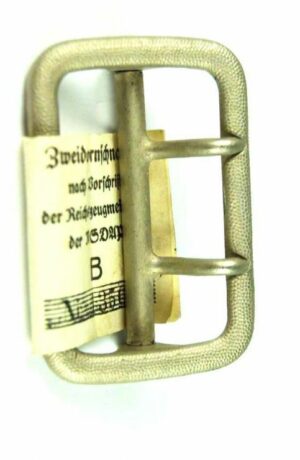 Allgemeine SS/Waffen SS/Political Officer's Open Claw Belt Buckle whit "RZM" Paper Tag