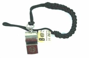 Waffen SS, Silbato con su Cordón y Etiqueta "RZM"