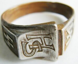 Waffen SS/ Anillo de Plata "935S" de un Miembro de la "Das Reich"