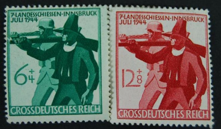 Sellos Deutsches Reich "7 landes schiessen-innsbruck juli 1944"