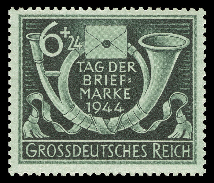 Sello "Deutsches Reich, Tag Der Briefmarke 1944"
