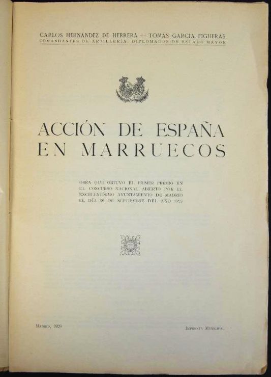 "Acción de España en Marruecos, 1929"