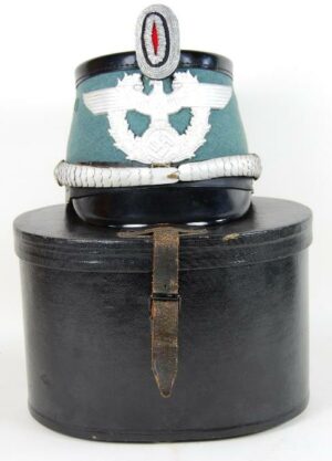 Shako de Oficial de la Schutzpolizei en su Caja
