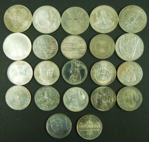 22 Monedas de Plata de la "Bundesrepublic"