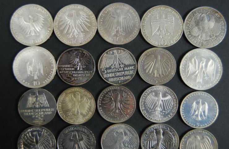 22 Monedas de Plata de la "Bundesrepublic"