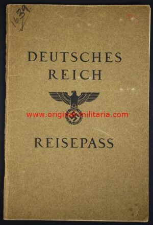 Pasaporte Alemán de 1939 Marcado "Judenstempel" 