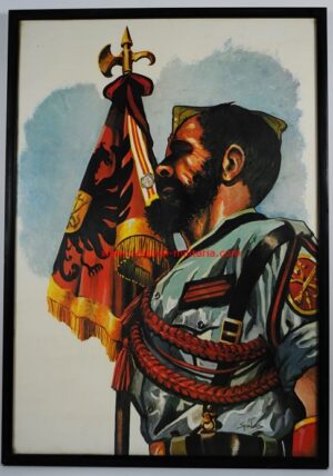 Cartel Propagandistico Original Enmarcado de la Legión de Delfín Salas