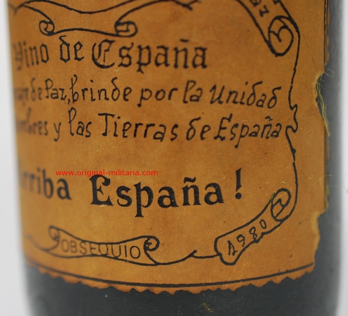 Botella de Vino de Franco y Primo de Rivera