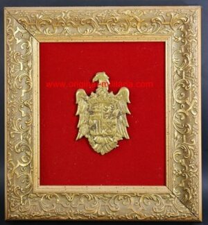 Escudo de España de Bronce enmarcado, Guerra Civil.