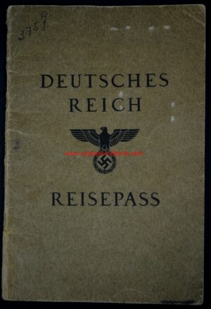 Pasaporte Alemán Marcado "Judenstempel" de 1938