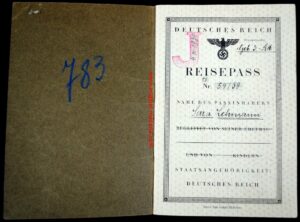 Pasaporte Alemán Marcado "Judenstempel" de 1939