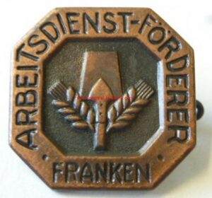 RAD/ Insignia "Abzeichen Arbeitsdienst-Förderer Franken"