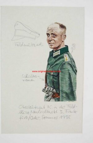 Wehrmacht/ Original Drawing Mixed Media