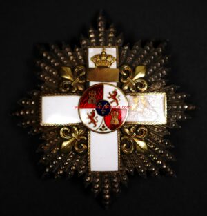 Gran Cruz M.M. Distintivo Blanco 1864-1868 y 1875– 1926, "J. Medina Barcelona y Madrid"