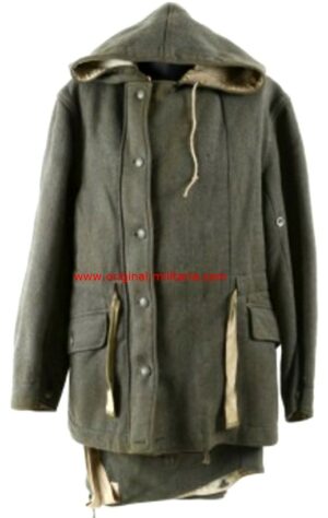 WH/ Conjunto 1er Modelo de Parka y Pantalón Reversible Gris/blanco de Invierno