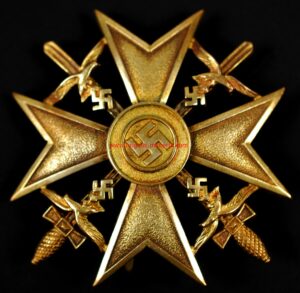 LC/ Cruz de España con Espadas en Oro, Tombac