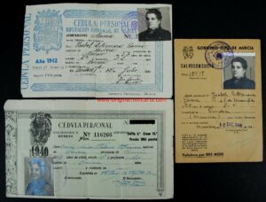 Set de Dos Cédulas Personales y Salvoconducto para una Madre y su Hija
