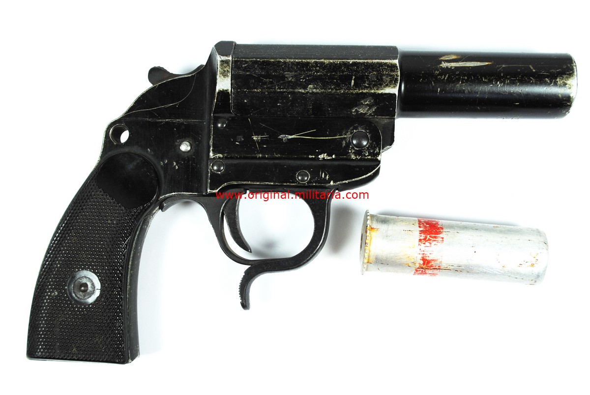 WH/ Pistola Lanzabengalas de 1943 de "ayf",con Bengala Roja sin Usar